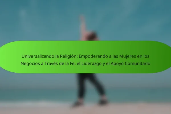 Universalizando la Religión: Empoderando a las Mujeres en los Negocios a Través de la Fe, el Liderazgo y el Apoyo Comunitario