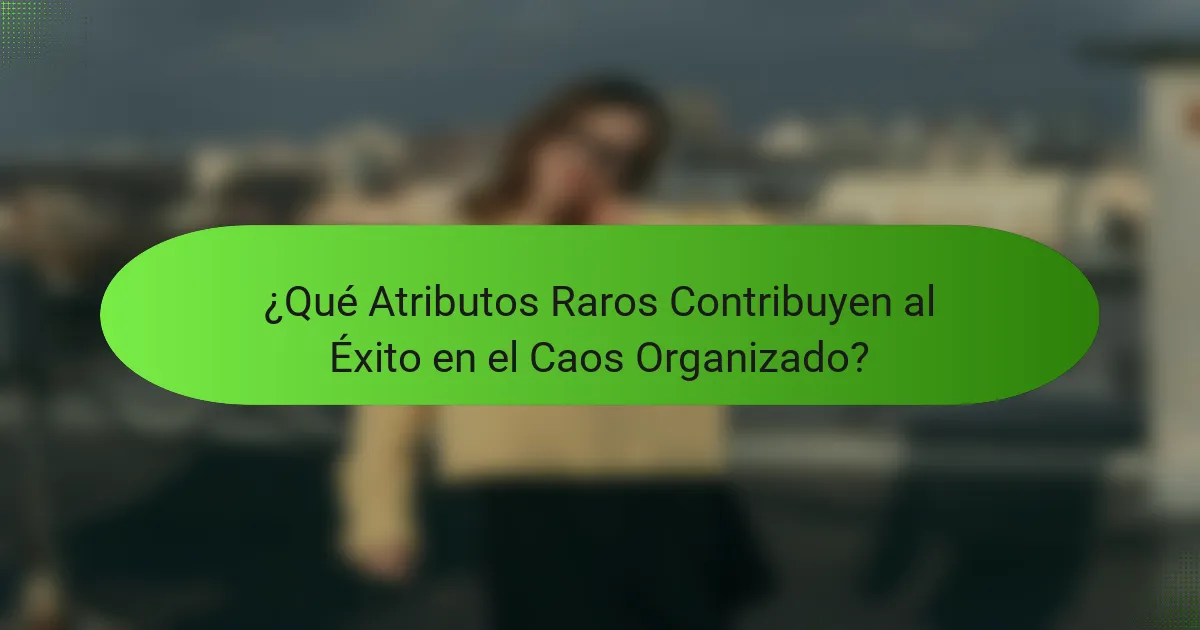 ¿Qué Atributos Raros Contribuyen al Éxito en el Caos Organizado?